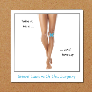 Knee Replacement Surgery Card - Get Well Soon Card, Operation Recovery, Congratulations Funny, humorous - Female, woman, mother, wife, daughter