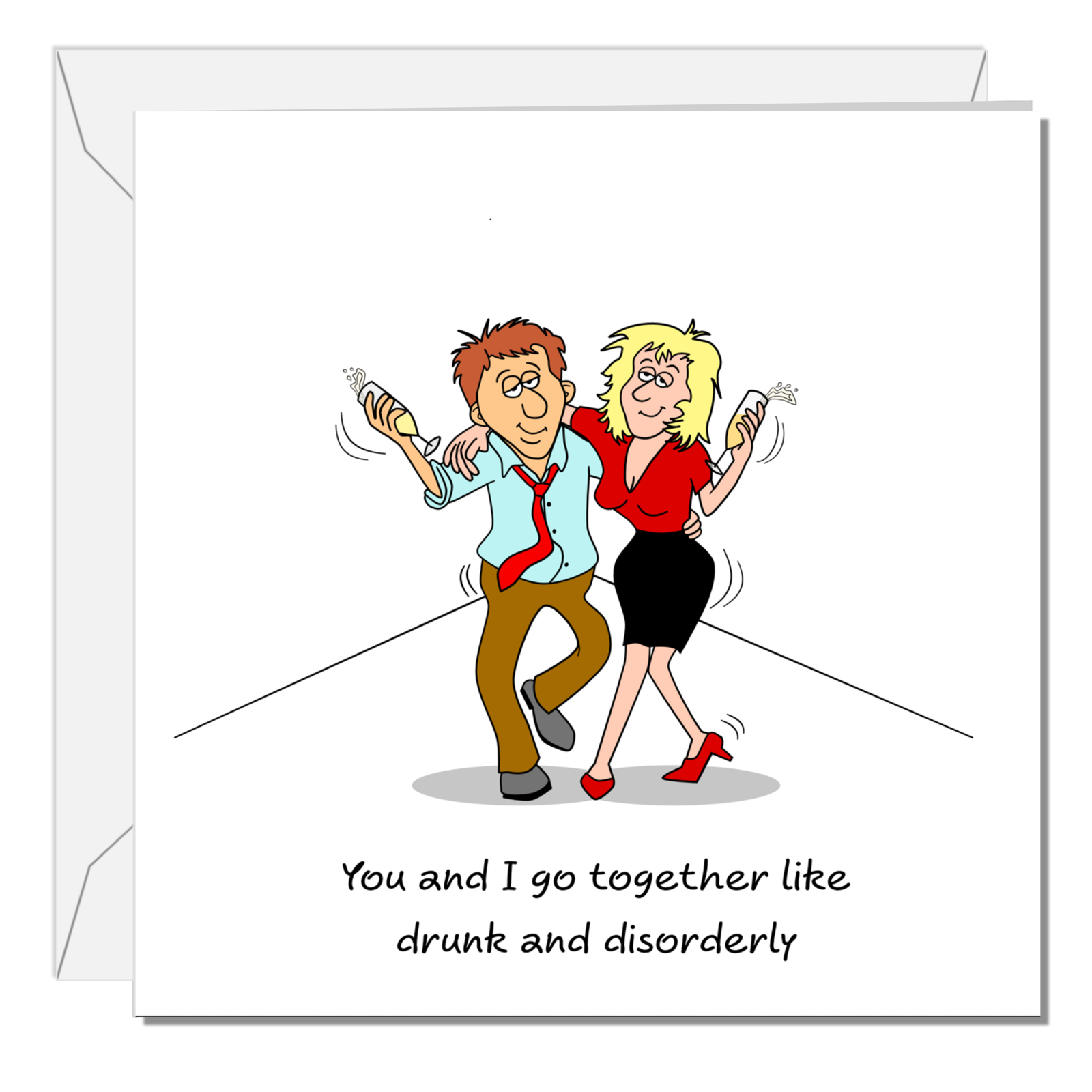 Funny Card for Anniversary Birthday Valentine's Day Card Girlfriend Boyfriend Husband Wife Fiancee Fiance Humor Fun Cheeky Wine Prosecco