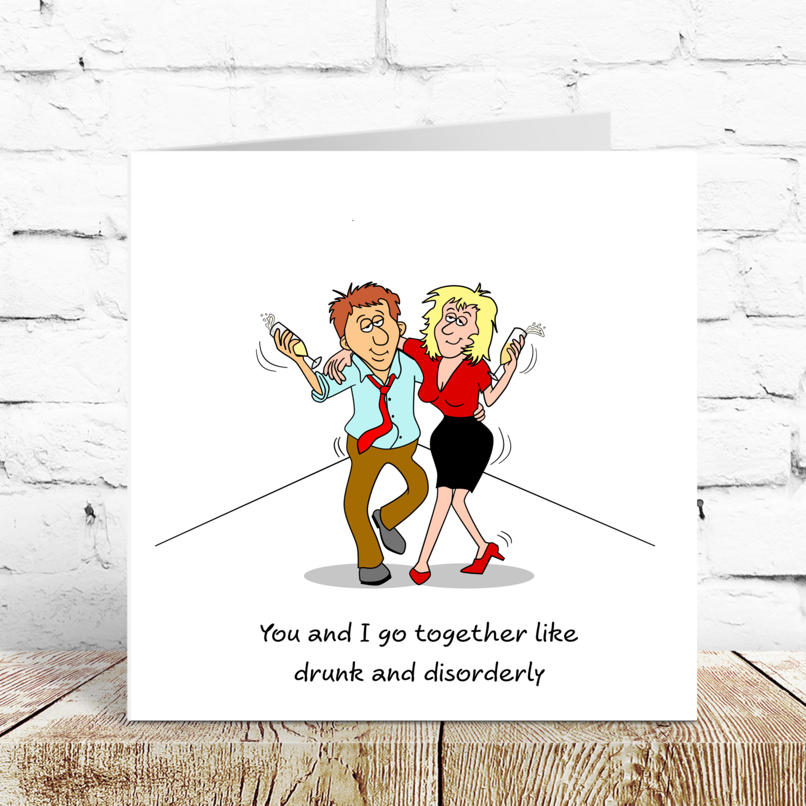 Funny Card for Anniversary Birthday Valentine's Day Card Girlfriend Boyfriend Husband Wife Fiancee Fiance Humor Fun Cheeky Wine Prosecco