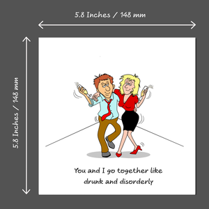 Funny Card for Anniversary Birthday Valentine's Day Card Girlfriend Boyfriend Husband Wife Fiancee Fiance Humor Fun Cheeky Wine Prosecco