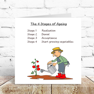 Gardening Birthday Card 40th 50th 60th 70th 80th Husband Dad Grandpa Grandad Male Friend Old Age Ageing Funny Humour Fun Vegetables