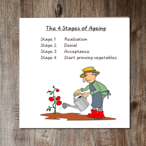 Gardening Birthday Card 40th 50th 60th 70th 80th Husband Dad Grandpa Grandad Male Friend Old Age Ageing Funny Humour Fun Vegetables