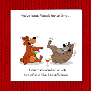 Best Friends Birthday Card for Female Girl Friend - Funny Humorous Humour - Bestie BFF Friendship - Bad influence