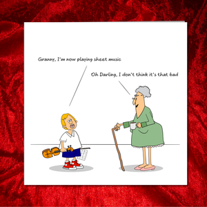 Funny Birthday Card 50th 60th 70th for Granny / Grandmother, Mother/Mum Female Friend - Humour humorous - Music