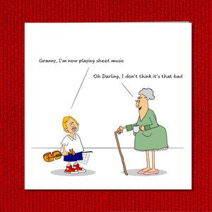 Funny Birthday Card 50th 60th 70th for Granny / Grandmother, Mother/Mum Female Friend - Humour humorous - Music