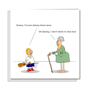 Funny Birthday Card 50th 60th 70th for Granny / Grandmother, Mother/Mum Female Friend - Humour humorous - Music