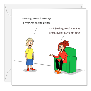 Funny Birthday Card for Husband, Dad, Daughter, Family Friend - Father's Day Card for Dad from Son - Growing Up - Funny, humorous and fun