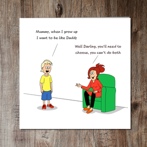 Funny Birthday Card for Husband, Dad, Daughter, Family Friend - Father's Day Card for Dad from Son - Growing Up - Funny, humorous and fun