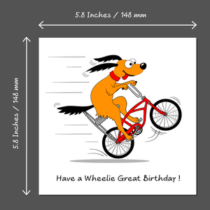 Fun Birthday Card for Special Friend Son Teenager Teen Grandson Nephew - Funny Cycling Humorous Bike Wheelie Bicycle 10 11 12 13 14 15 16 17