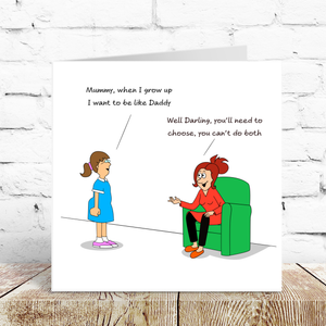 Funny Birthday Card for Husband, Dad, Daughter, Family Friend - Father's Day Card for Dad - Growing Up - Funny, humorous and fun