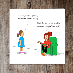 Funny Birthday Card for Husband, Dad, Daughter, Family Friend - Father's Day Card for Dad - Growing Up - Funny, humorous and fun