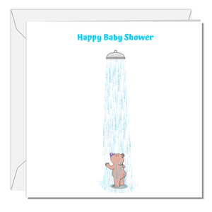Funny Baby Shower Card New Baby Congratulations Party Cute Cheeky Sweet