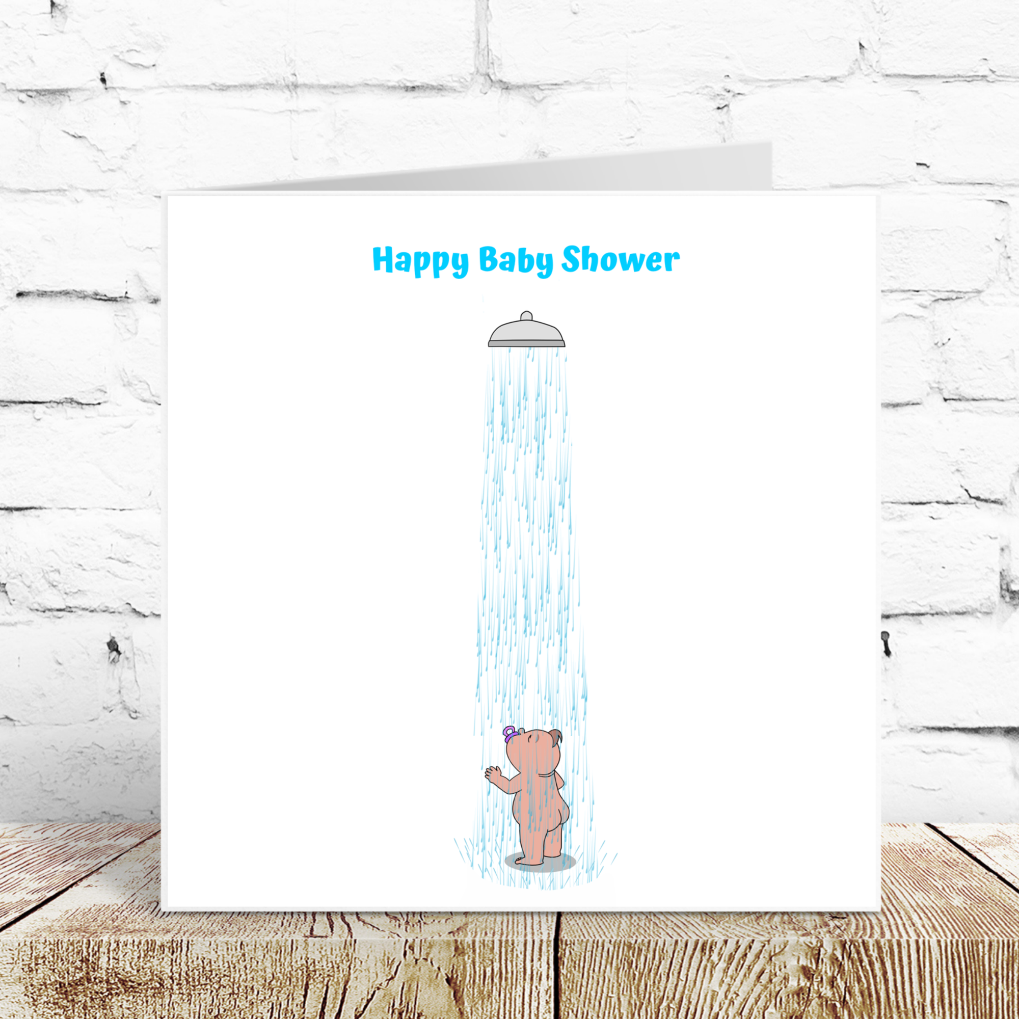 Funny Baby Shower Card New Baby Congratulations Party Cute Cheeky Sweet