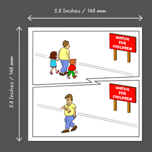 Funny Birthday Card for Husband, Dad, Mother, Mum or Family Friend, Watch for Children, Humorous Cheeky Send a Smile
