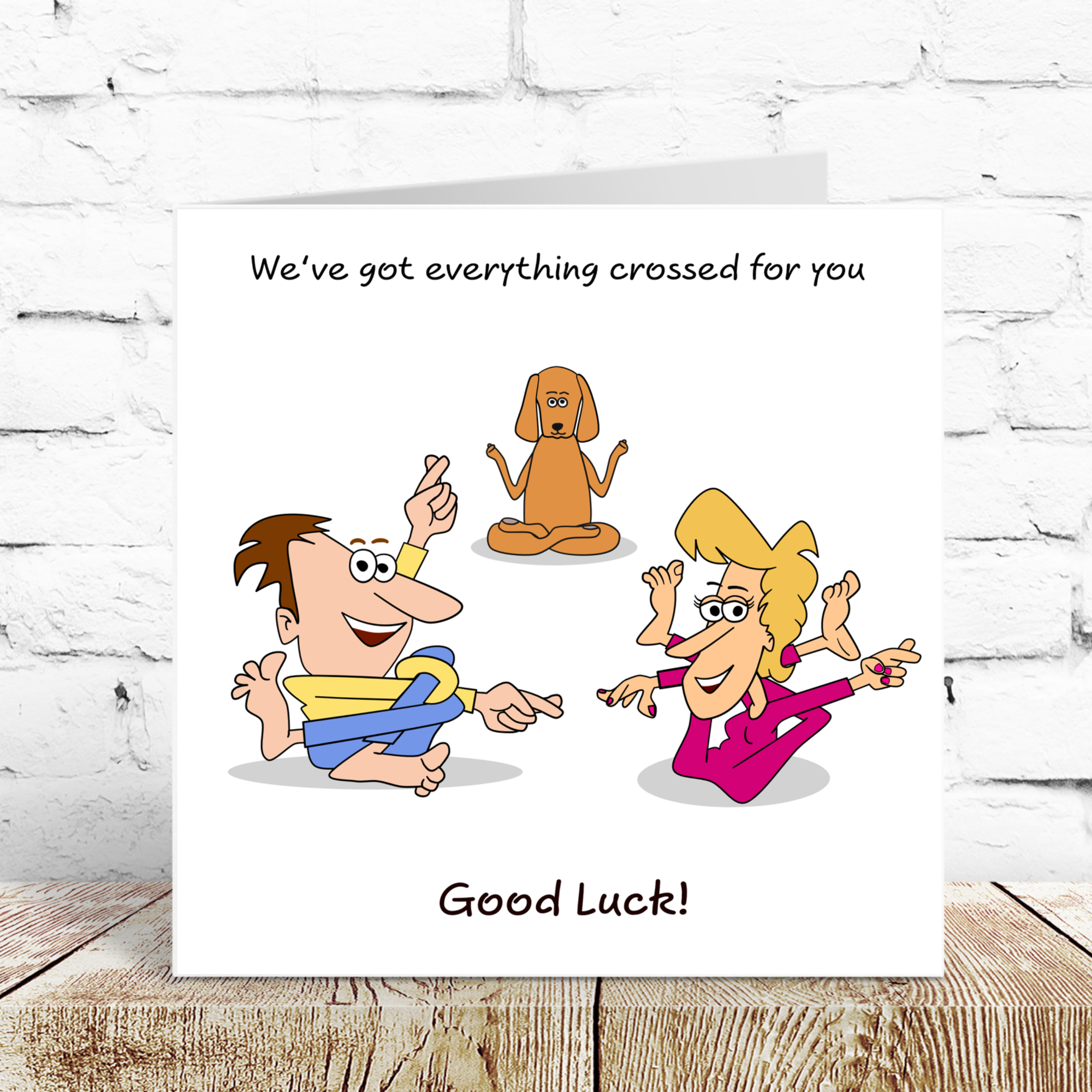 Funny Good Luck Card for Exams Driving Test New Job Challenge University GCSE O Levels Accountancy Bar Law Graduation Swizzoo