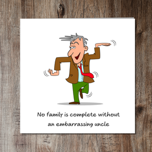 Funny Birthday Card for Special Uncle Brother - Embarrassing Humorous Amusing - 30th 40th 50th 60th Birthday Card