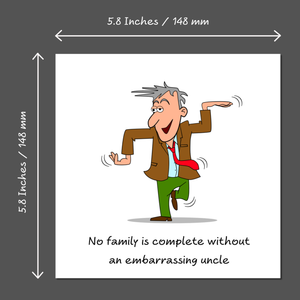 Funny Birthday Card for Special Uncle Brother - Embarrassing Humorous Amusing - 30th 40th 50th 60th Birthday Card