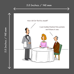 Funny Birthday Card or Father's Day Card for Husband Dad Wife Mum Any Friend Humour Cartoon Joke Anniversary Cheeky Posh