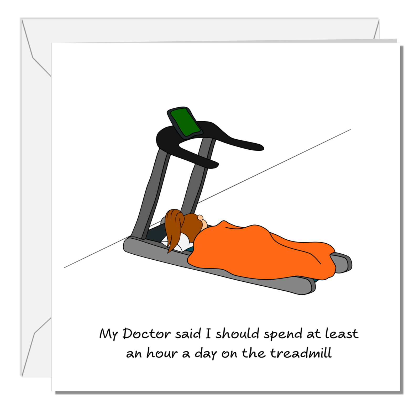 Funny Birthday Card - Gym Treadmill Pilates Yoga Fitness - Mum Girlfriend Female Girl Friend - Mothers Day card - Funny humorous amusing