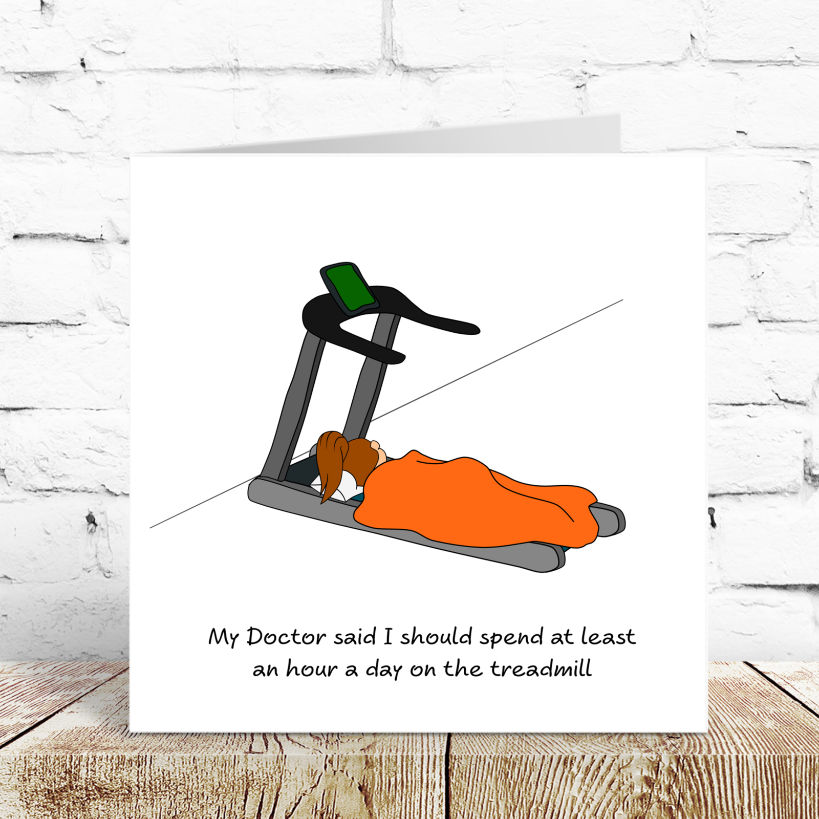 Funny Birthday Card - Gym Treadmill Pilates Yoga Fitness - Mum Girlfriend Female Girl Friend - Mothers Day card - Funny humorous amusing
