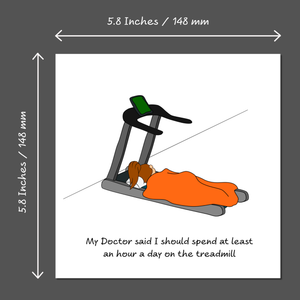 Funny Birthday Card - Gym Treadmill Pilates Yoga Fitness - Mum Girlfriend Female Girl Friend - Mothers Day card - Funny humorous amusing