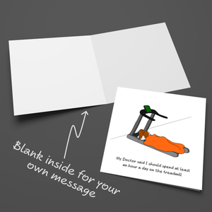 Funny Birthday Card - Gym Treadmill Pilates Yoga Fitness - Mum Girlfriend Female Girl Friend - Mothers Day card - Funny humorous amusing