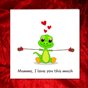 Funny Dinosaur Mother's Day Card / Birthday Card for Mum - from son daughter - humour humorous amusing - special best