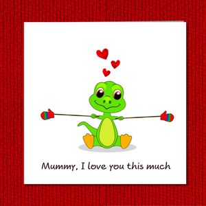 Funny Dinosaur Mother's Day Card / Birthday Card for Mum - from son daughter - humour humorous amusing - special best
