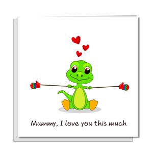 Funny Dinosaur Mother's Day Card / Birthday Card for Mum - from son daughter - humour humorous amusing - special best