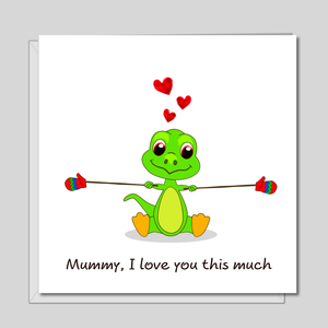 Funny Dinosaur Mother's Day Card / Birthday Card for Mum - from son daughter - humour humorous amusing - special best