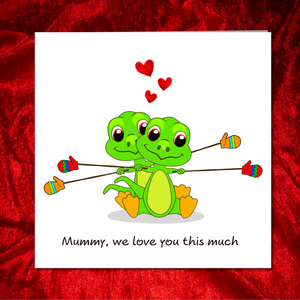 Funny Dinosaur Mother's Day Card / Birthday Card for Mum - from son daughter - humour humorous amusing - special best