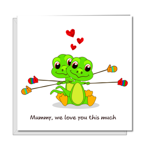 Funny Dinosaur Mother's Day Card / Birthday Card for Mum - from son daughter - humour humorous amusing - special best