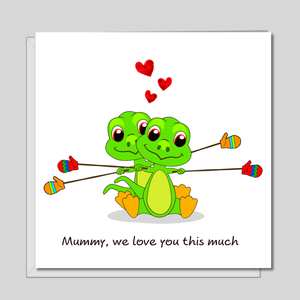 Funny Dinosaur Mother's Day Card / Birthday Card for Mum - from son daughter - humour humorous amusing - special best
