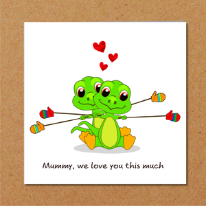 Funny Dinosaur Mother's Day Card / Birthday Card for Mum - from son daughter - humour humorous amusing - special best