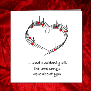 love song valentines card