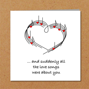 love song anniversary card