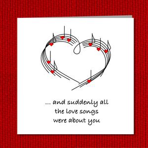 love lyrics music card