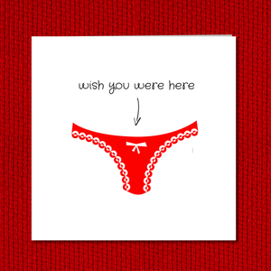 naughty rude missing you card