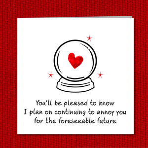 annoy you valentines card