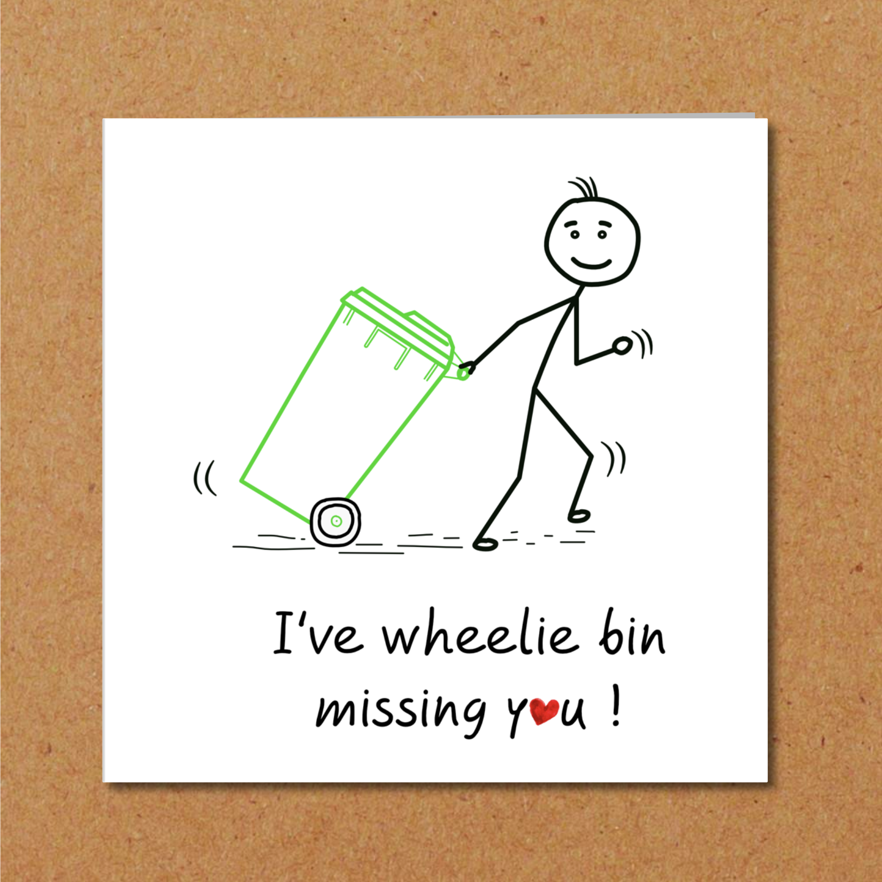 funny missing you card