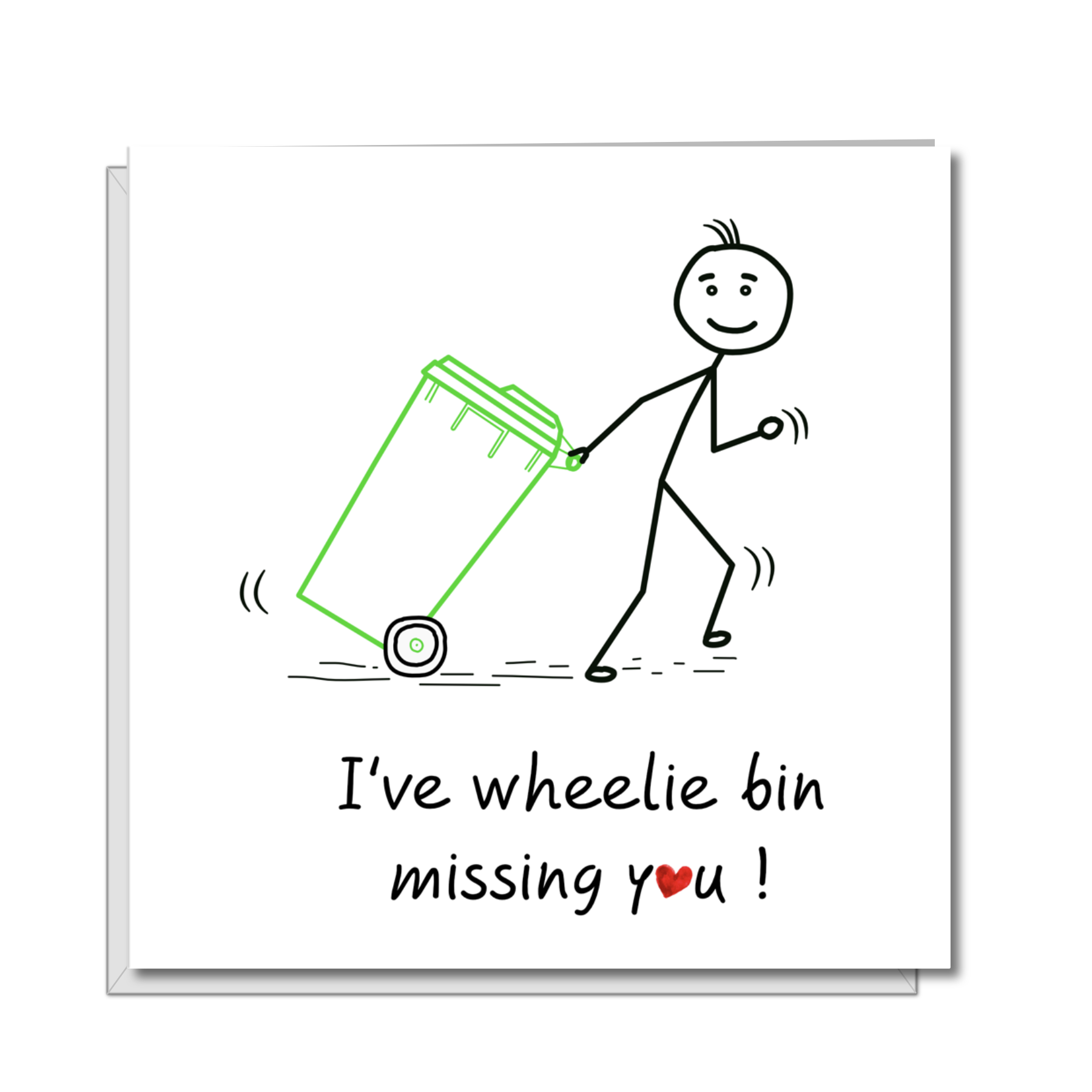 funny missing you card