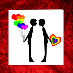 gay engagement card male men