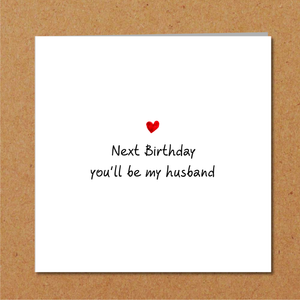 Romantic Fiance Birthday card - Future Husband or boyfriend card - Lover love cute engagement