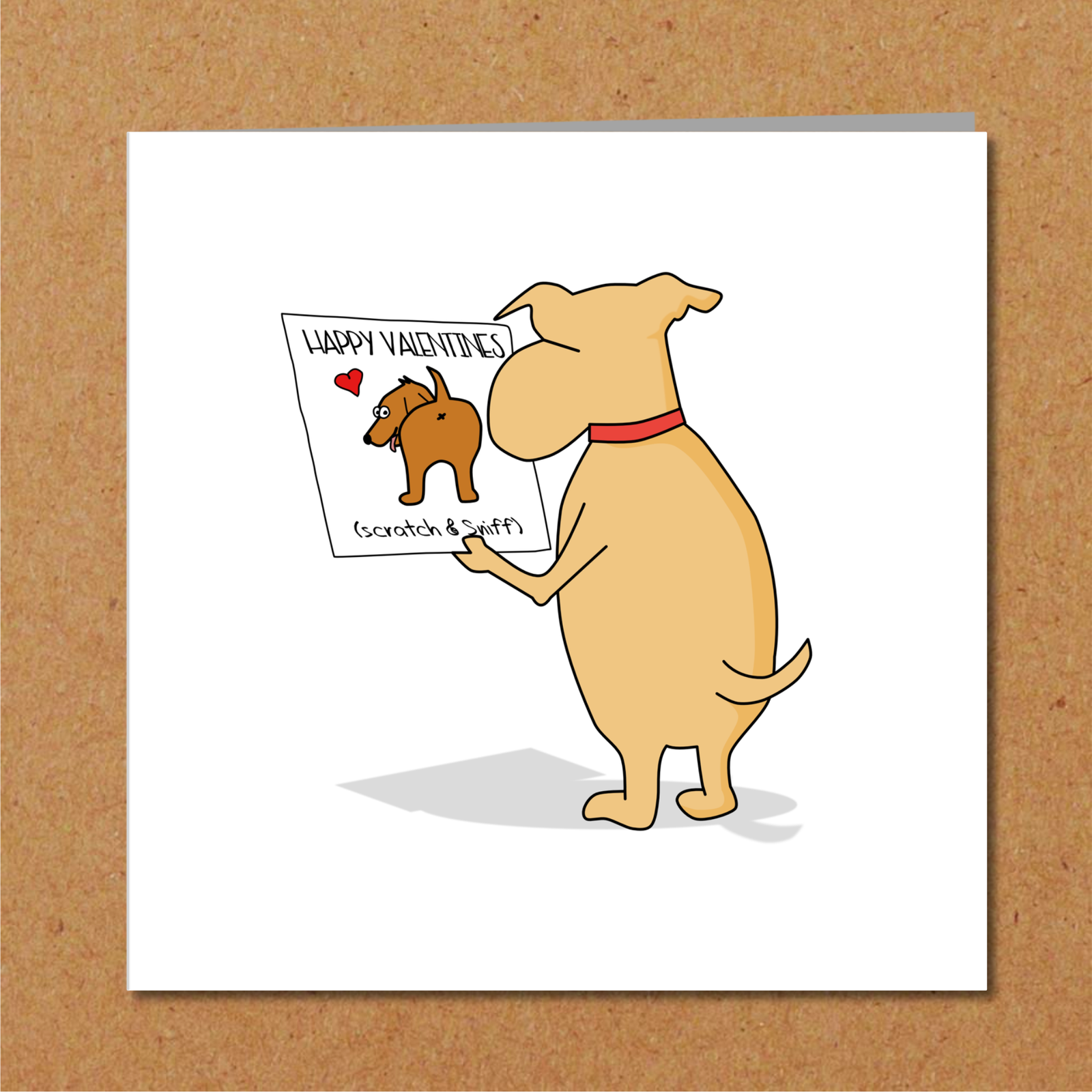 Funny Valentines Day Card for boyfriend girlfriend husband wife - dog Labrador retriever - amusing Humorous Heart Lover