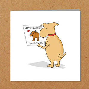 Funny Valentines Day Card for boyfriend girlfriend husband wife - dog Labrador retriever - amusing Humorous Heart Lover