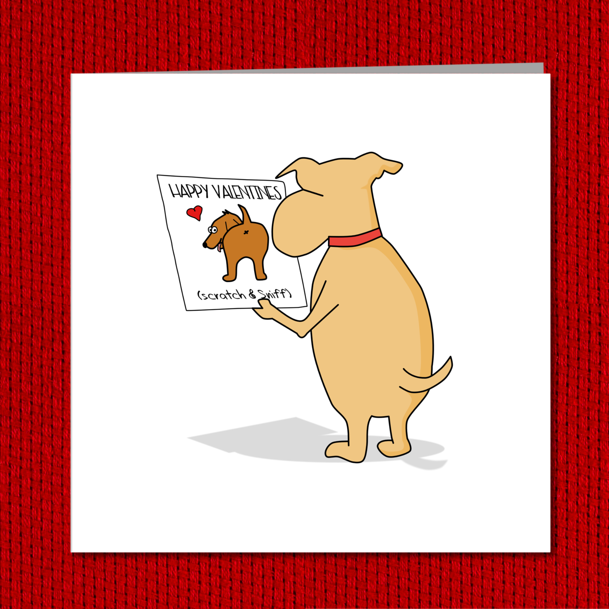 Funny Valentines Day Card for boyfriend girlfriend husband wife - dog Labrador retriever - amusing Humorous Heart Lover