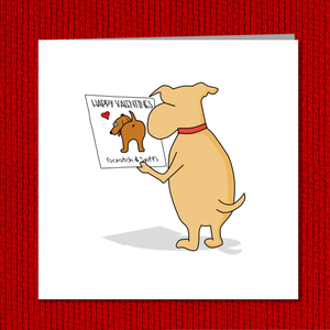 Funny Valentines Day Card for boyfriend girlfriend husband wife - dog Labrador retriever - amusing Humorous Heart Lover