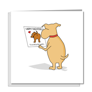 Funny Valentines Day Card for boyfriend girlfriend husband wife - dog Labrador retriever - amusing Humorous Heart Lover