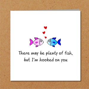 Plenty of Fish Dating App Card for Anniversary, Birthday or Valentine's Day card. Girlfriend boyfriend