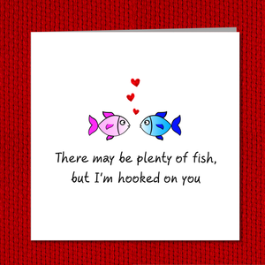 Plenty of Fish Dating App Card for Anniversary, Birthday or Valentine's Day card. Girlfriend boyfriend